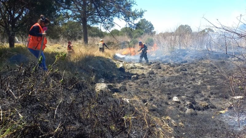 PC Tetla intensifica recorridos ante incendios forestales